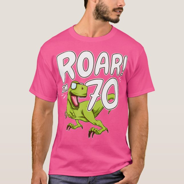 Camiseta Dinossauro com 70 anos e 70 (Frente)