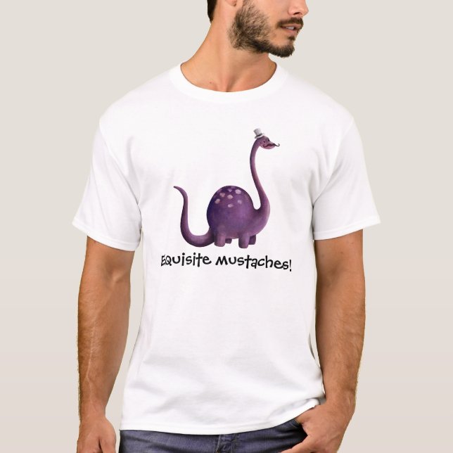 Camiseta Dinossauro com bigodes (Frente)