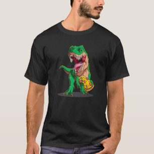 Camiseta Dinossauro Comendo Pizza Fatia Pizzasaurus Comida