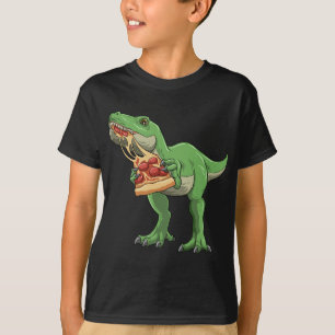 Camiseta Dinossauro Comendo Pizza T-Rex Pizza Amantes Pizza