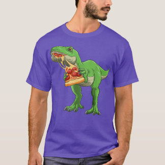 Camiseta Dinossauro Comendo Pizza TRex Pizza Pizzasauru
