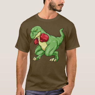 Camiseta Dinossauro como boxeador com luvas de boxe