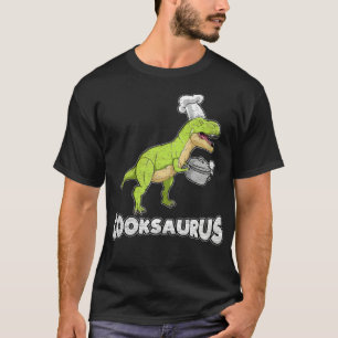 Camiseta Dinossauro cozinhar diz chapéu de chef