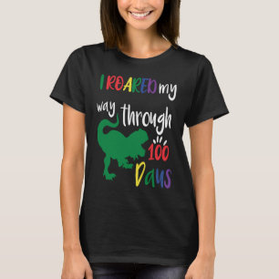 Camiseta Dinossauro, Criança, Eu Caminhei Por 100 Dias De S