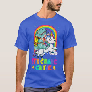 Camiseta Dinossauro Cutie 5 Grau Andando Unicórnio De Volta