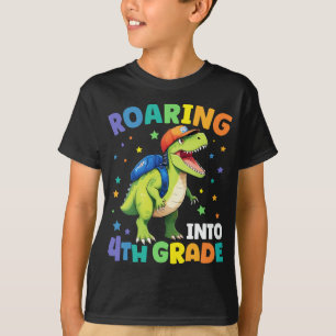 Camiseta Dinossauro Da 4ª Série T Rex De Volta À Escola
