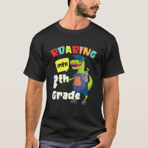 Camiseta Dinossauro Da 8ª Série T Rex De Volta À Escola Bo