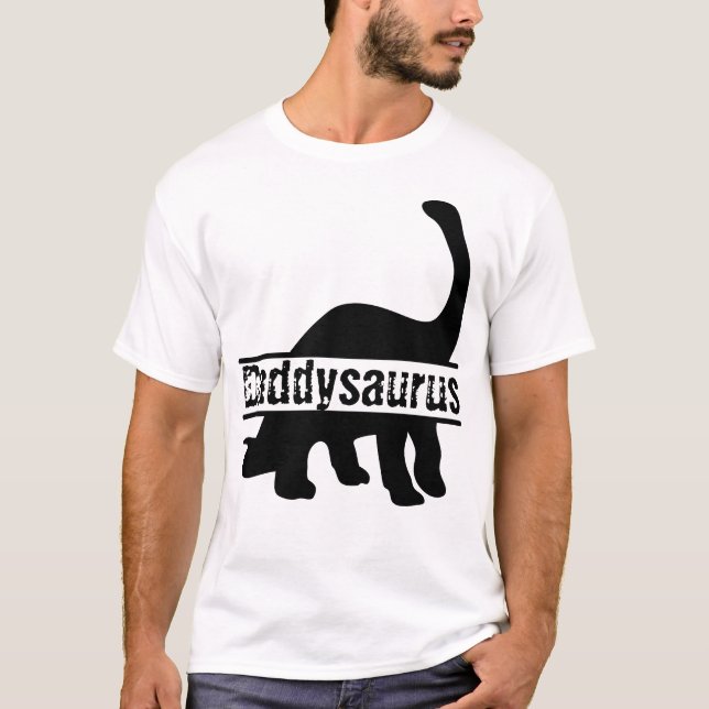 Camiseta Dinossauro da Família Dadysaurus Rex, Cuja Persona (Frente)