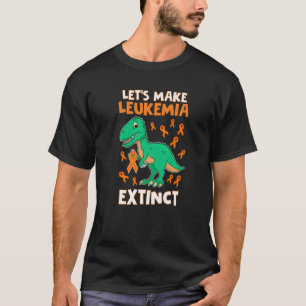 Camiseta Dinossauro da Leucemia Fita Laranja Hematologista