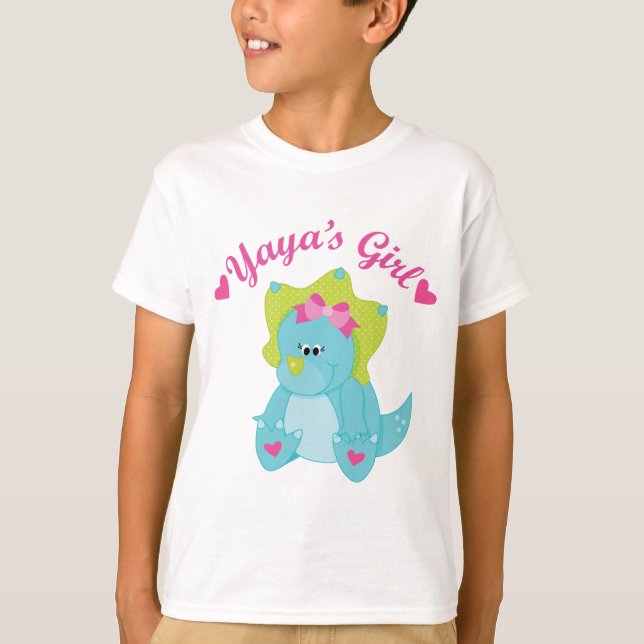 Camiseta Dinossauro da menina de Yayas (Frente)