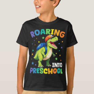 Camiseta Dinossauro Da Pré-Escola Arrastando T Rex De Volta