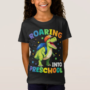 Camiseta Dinossauro Da Pré-Escola Arrastando T Rex De Volta