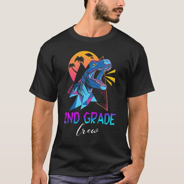 Camiseta Dinossauro Da Tripulação Da Classe segundo Dinossa (Frente)