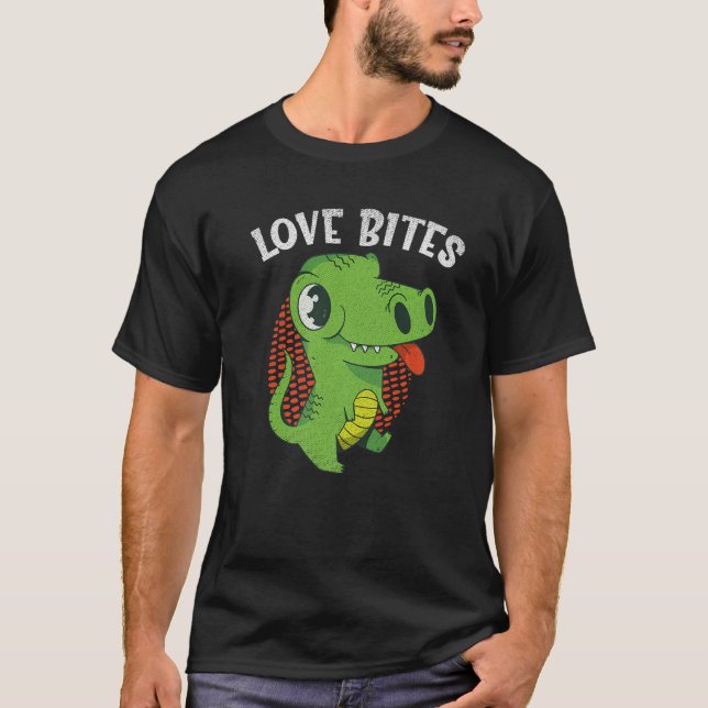 Camiseta Dinossauro das mordidas de amor (Frente)