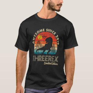 Camiseta Dinossauro de 3 anos é incrível desde o terceiro a