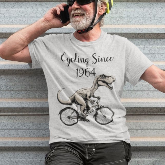 Camiseta Dinossauro de bicicleta Dino Bike Cyclist Old Bike (Criador carregado)