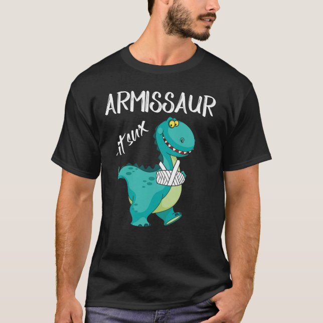 Camiseta Dinossauro De Braço Quebrado Sux (Frente)