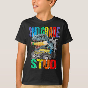 Camiseta Dinossauro de Caminhão Estudo Monstro de Grau seg