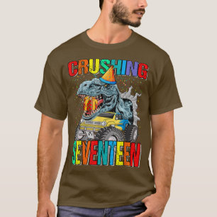 Camiseta Dinossauro de Caminhão Monstro de Dezessete Anos