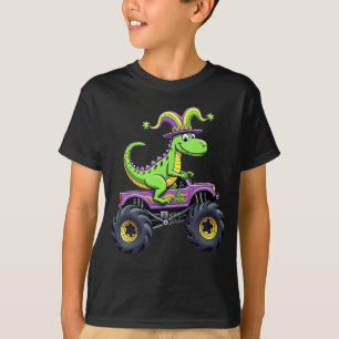 Camiseta Dinossauro de Caminhão Monstro do Mardi Gras
