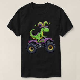 Camiseta Dinossauro de Caminhão Monstro do Mardi Gras