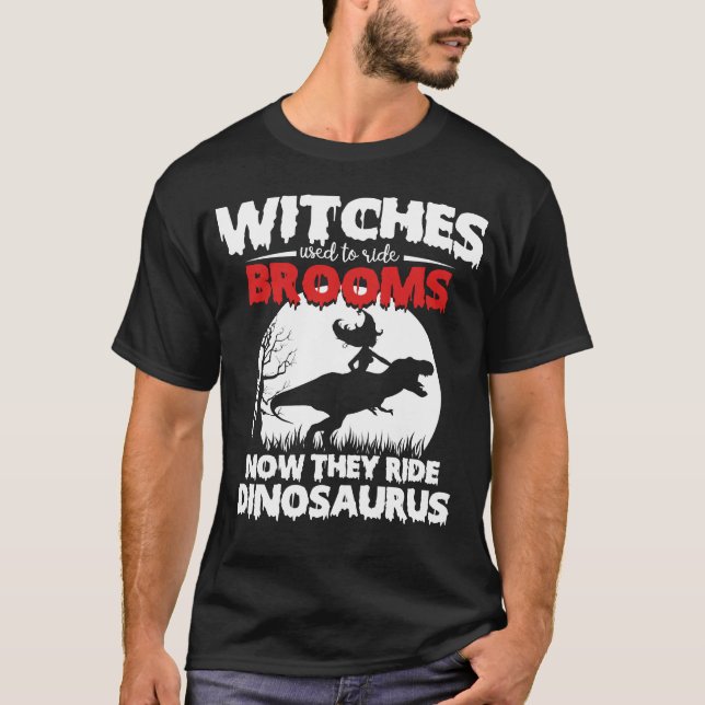 Camiseta dinossauro de corrida de bruxas (Frente)