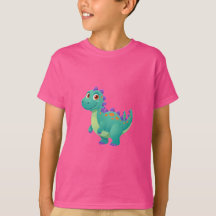 Dinossauro de Desenho Animado Fofo – Design de Din