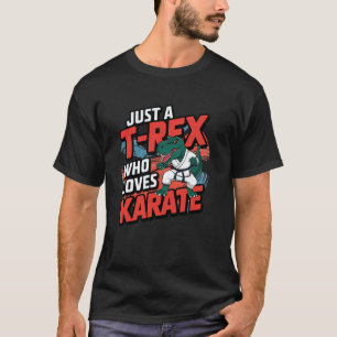 Camiseta Dinossauro de Karatê Fofo - Artes Marciais Japones
