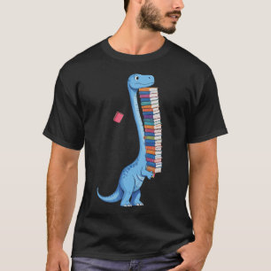 Camiseta Dinossauro De Leitura De Carregando De Livro Dino