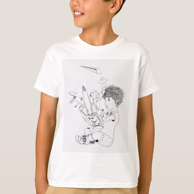 Camiseta Dinossauro de livros (Frente)