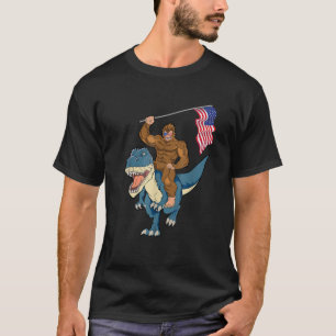 Camiseta Dinossauro De Pé Grande T Rex Funny 4 De Julho Sa