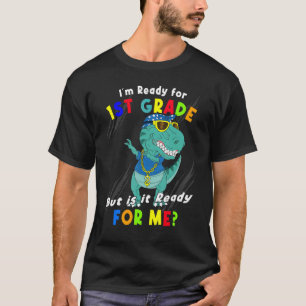 Camiseta Dinossauro de primeira classe Dia da escola Dino