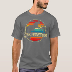 Camiseta Dinossauro de Primeira Resposta Certificado