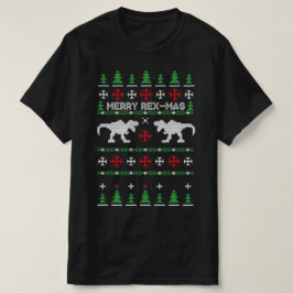 Camiseta dinossauro de rexmas feliz t-rex Doce de Natal Fei