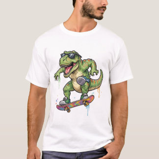 Camiseta Dinossauro de Skate 🦖🛹