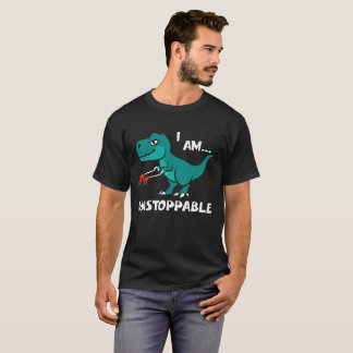 Camiseta Dinossauro de T-rex eu sou que nada pode parar