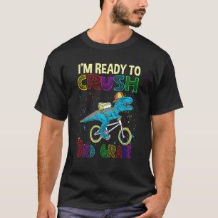 Camiseta Dinossauro de volta à escola Estou pronto para esm