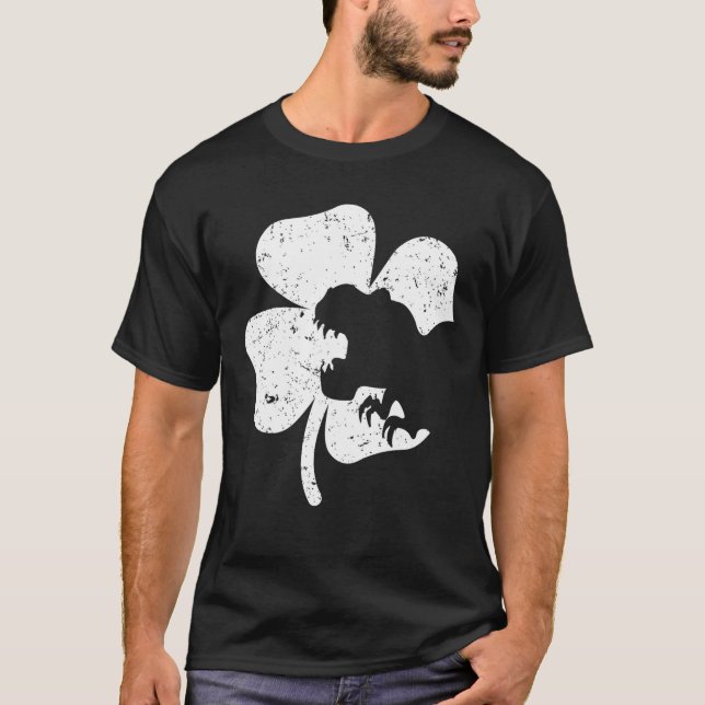 Camiseta Dinossauro Dia de São Patrício Boys Toddler Irish  (Frente)