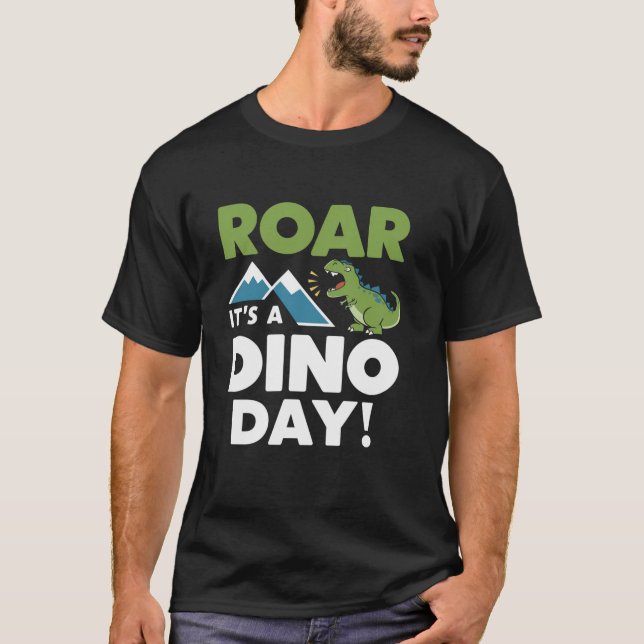 Camiseta Dinossauro Dizendo Homens Mulheres Meninas Engraça (Frente)