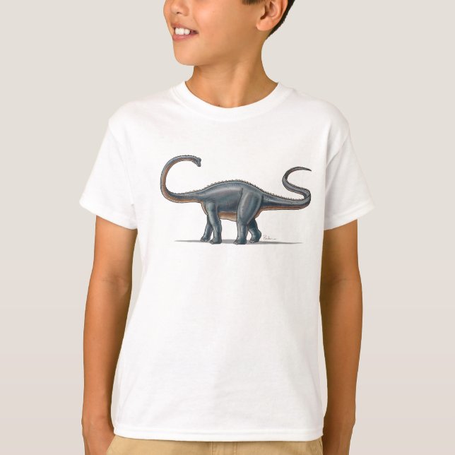 Camiseta Dinossauro do Apatosaurus do t-shirt dos miúdos (Frente)