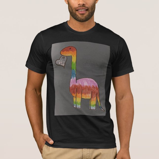 Camiseta Dinossauro do arco-íris (Frente)