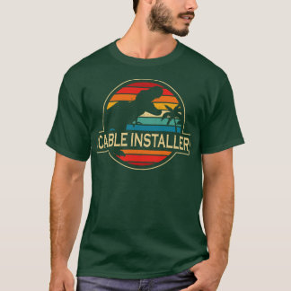 Camiseta Dinossauro do instalador de cabos