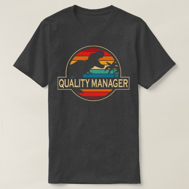 Camiseta Dinossauro do Quality Manager (Frente do Design)