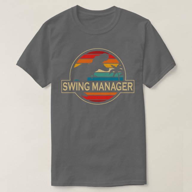 Camiseta Dinossauro do Swing Manager (Frente do Design)