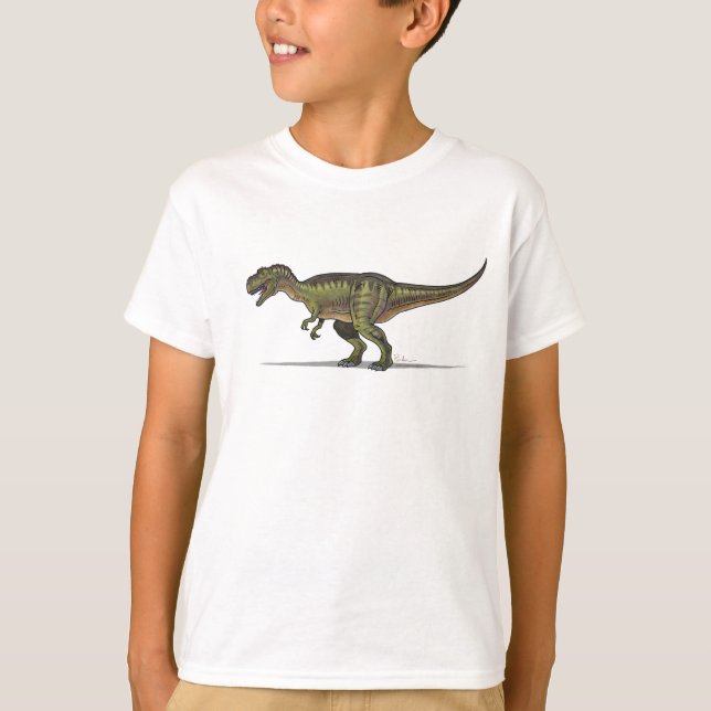 Camiseta Dinossauro do tiranossauro do t-shirt dos miúdos (Frente)