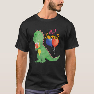 Camiseta Dinossauro Doce Com Refrescamento De Limonada Fo