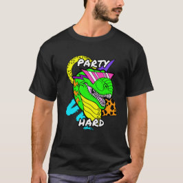 Camiseta Dinossauro duro T-Rex do partido