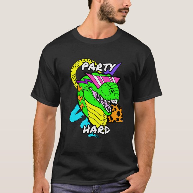 Camiseta Dinossauro duro T-Rex do partido (Frente)