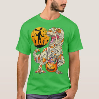 Camiseta Dinossauro é Mamãe Pumpkin Halloween Boys Toddler