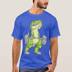 Camiseta Dinossauro Elevação de Peso Rex Malhação Gym Worko